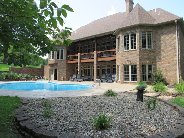 view of pool with a patio