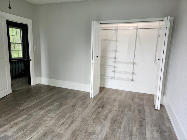 interior space featuring dark hardwood / wood-style floors