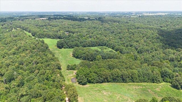 drone / aerial view with a forest view