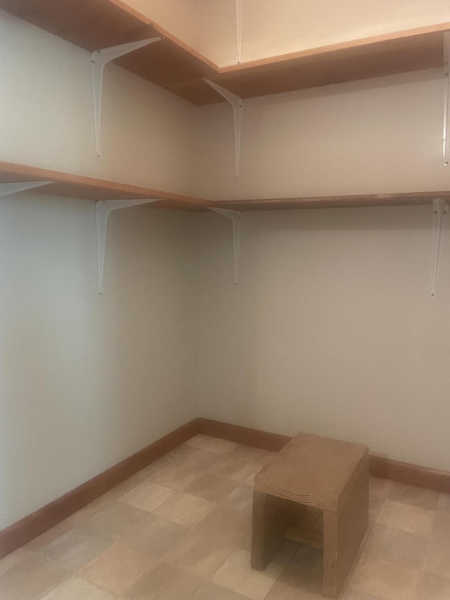 spacious closet featuring light floors