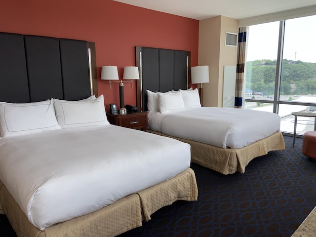bedroom with visible vents