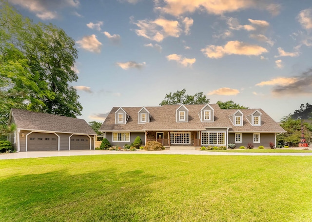 new england style home with a front yard