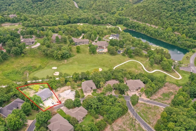 411 Silverwood Cir, Branson West, MO 65737 - birds eye view of property with a view of trees, a residential view, and a water view
