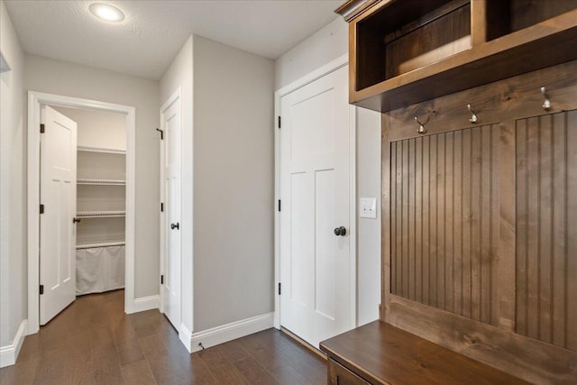 1641 N Pinnacle Ave, Nixa, MO 65714 - mudroom featuring baseboards and dark wood-style flooring