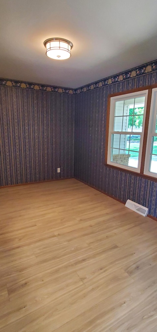 empty room featuring light hardwood / wood-style flooring