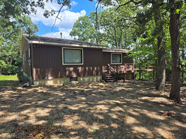 exterior space with a wooden deck