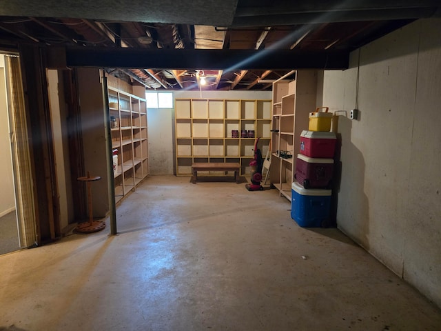 view of basement