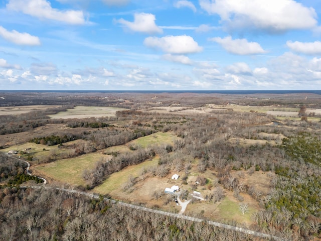 drone / aerial view with a rural view