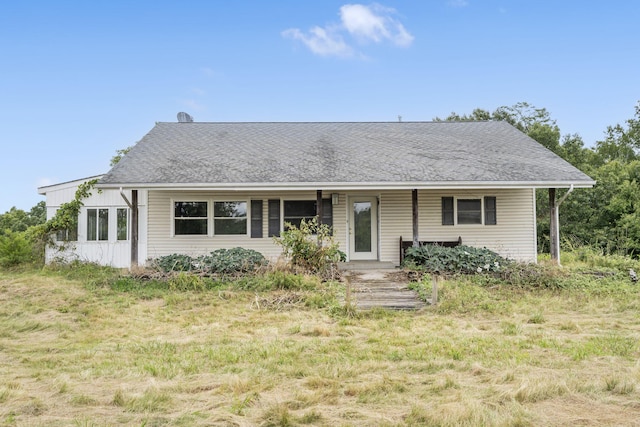 view of single story home