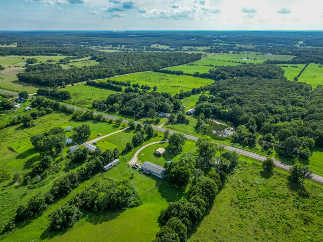 drone / aerial view with a rural view