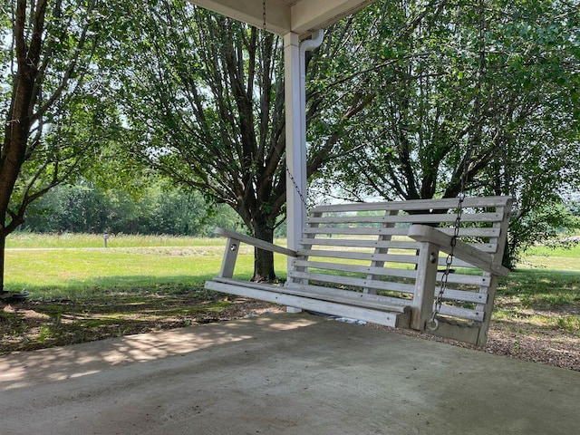 exterior space with a lawn