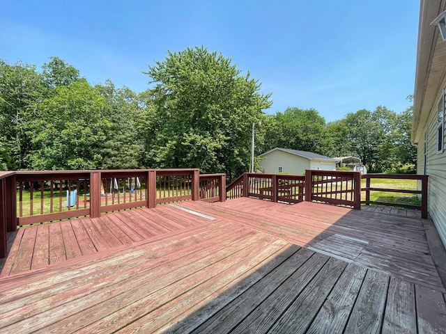 view of wooden terrace