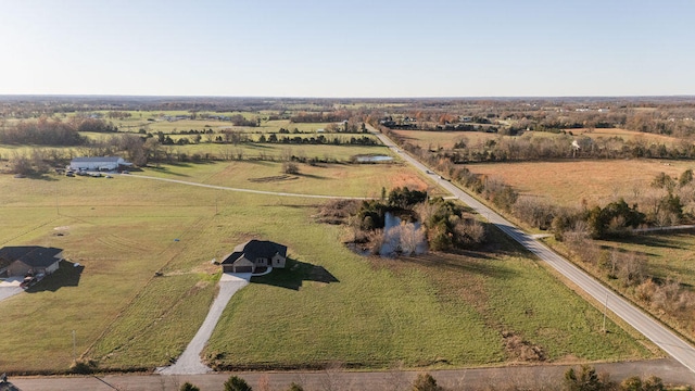 bird's eye view featuring a rural view