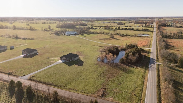 bird's eye view featuring a rural view