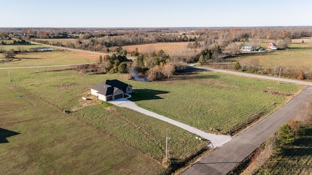 bird's eye view with a rural view