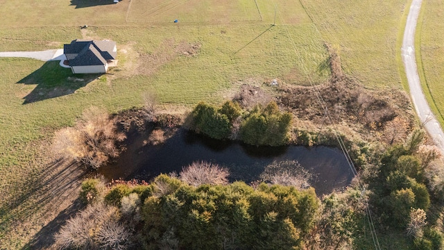 bird's eye view with a rural view