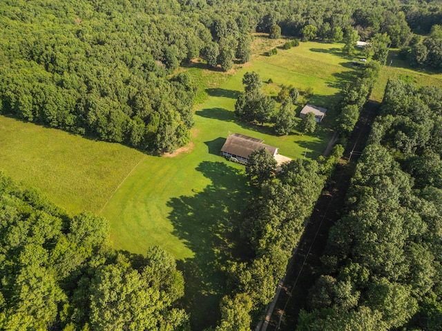 drone / aerial view featuring a rural view