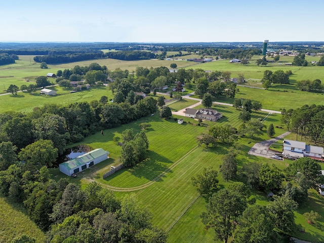 bird's eye view with a rural view