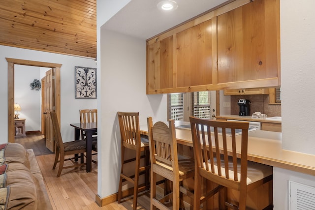 dining room featuring light wood-type flooring