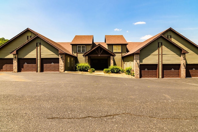 craftsman inspired home featuring a garage