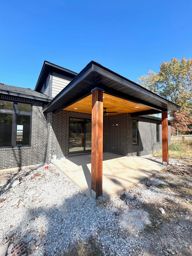 rear view of property with a patio