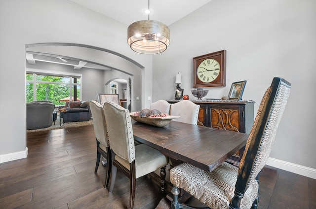 dining room featuring dark hardwood / wood-style floors