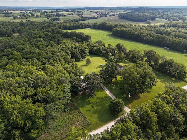 bird's eye view featuring a rural view