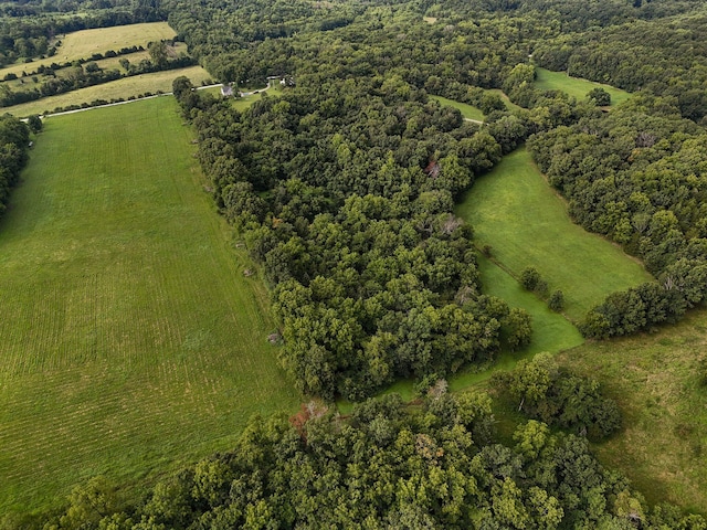 aerial view featuring a rural view