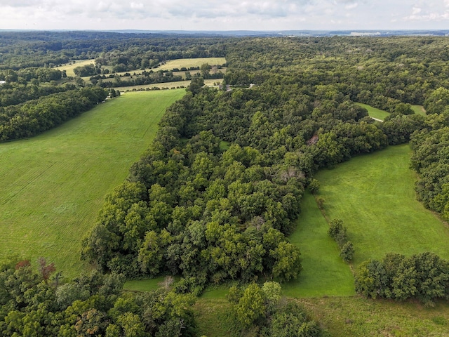 bird's eye view with a rural view