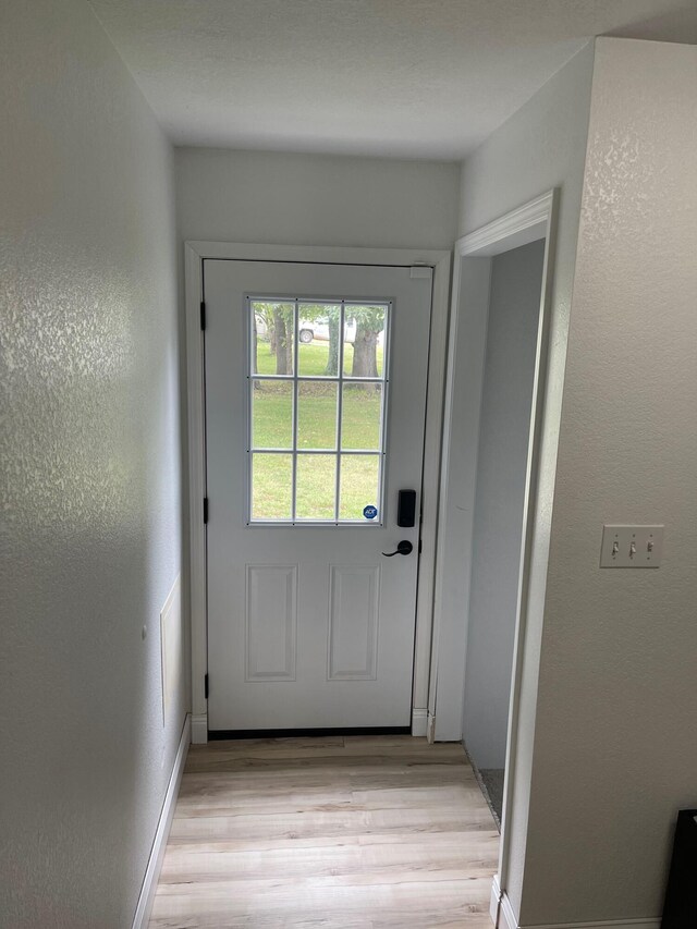 entryway featuring light wood-type flooring