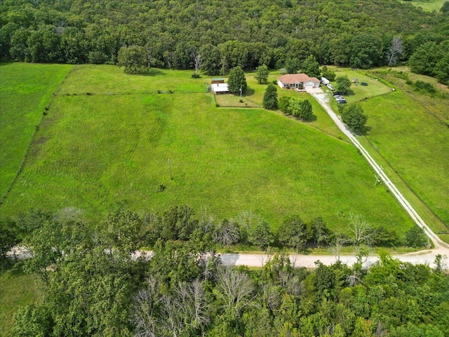 drone / aerial view featuring a rural view