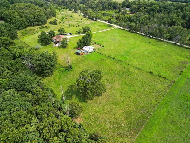 drone / aerial view with a rural view