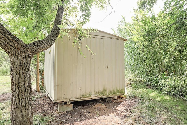 view of shed