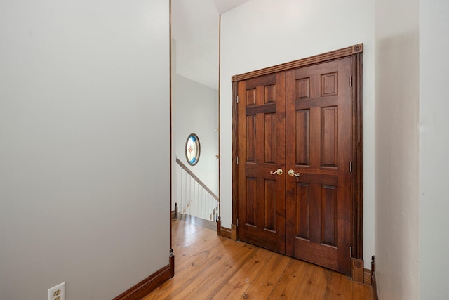 hallway featuring light hardwood / wood-style floors