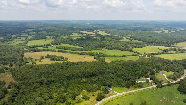 drone / aerial view featuring a rural view