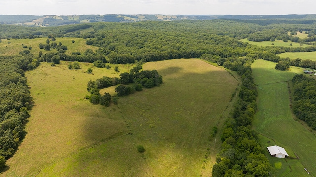 bird's eye view with a rural view