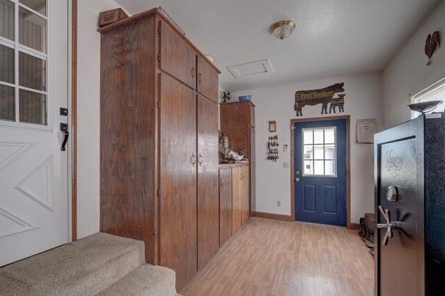 foyer featuring light hardwood / wood-style floors