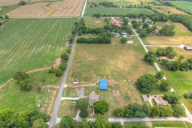 drone / aerial view featuring a rural view