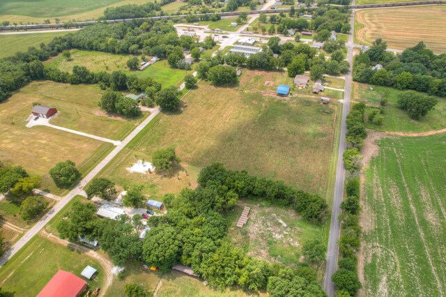 aerial view featuring a rural view