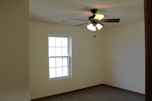 410 Park St, Taneyville, MO 65759 - empty room featuring a ceiling fan, carpet floors, and baseboards