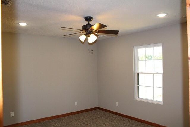 410 Park St, Taneyville, MO 65759 - carpeted spare room with ceiling fan, baseboards, and recessed lighting
