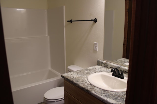 430 Park St, Taneyville, MO 65759 - full bathroom with toilet, vanity, and shower / bath combination