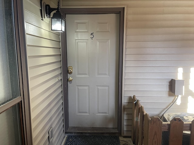 view of doorway to property