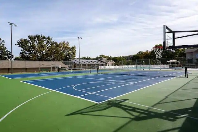 view of sport court with tennis court