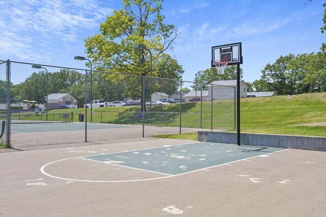 835 Fairview Unit 4, Branson, MO 65616 - view of sport court with community basketball court, fence, and a lawn