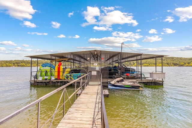 89 Turkey Trl, Blue Eye, MO 65611 - dock area with boat lift and a water view