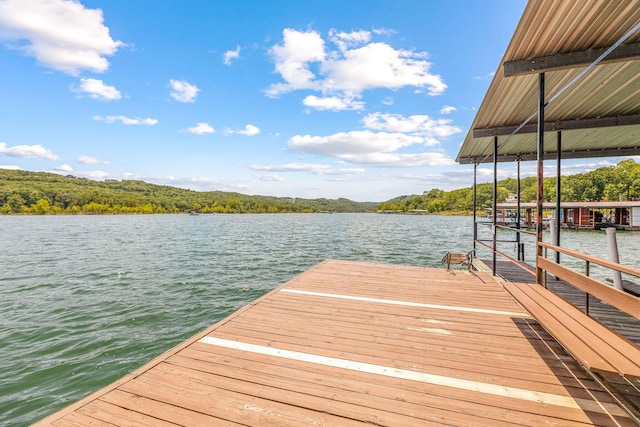 89 Turkey Trl, Blue Eye, MO 65611 - dock area with a view of trees and a water view