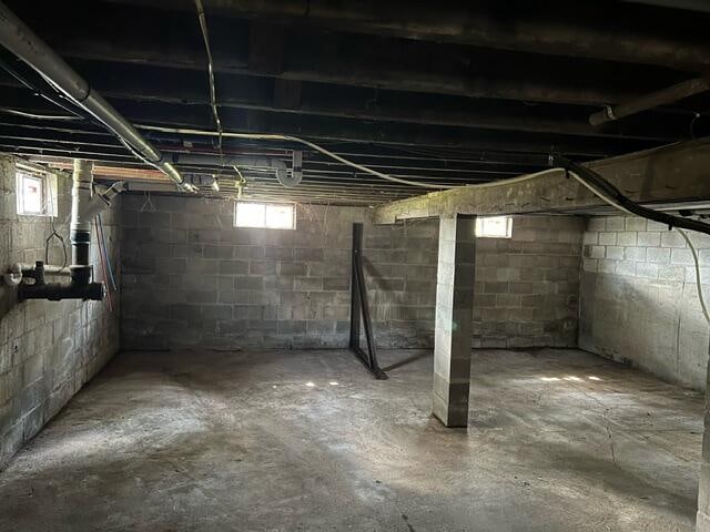 view of basement