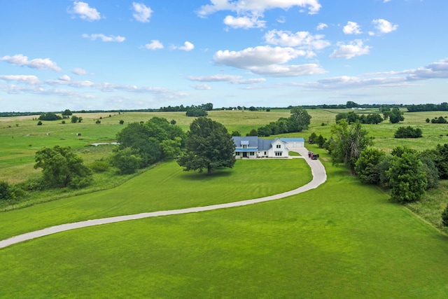 bird's eye view featuring a rural view