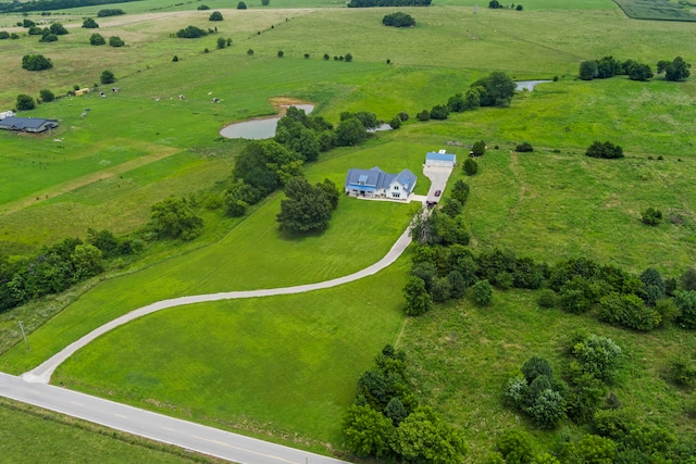 bird's eye view featuring a rural view